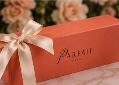 08 coral gift box with ribbon